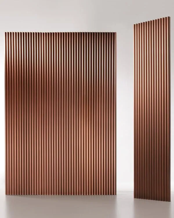 Plissé wall cladding