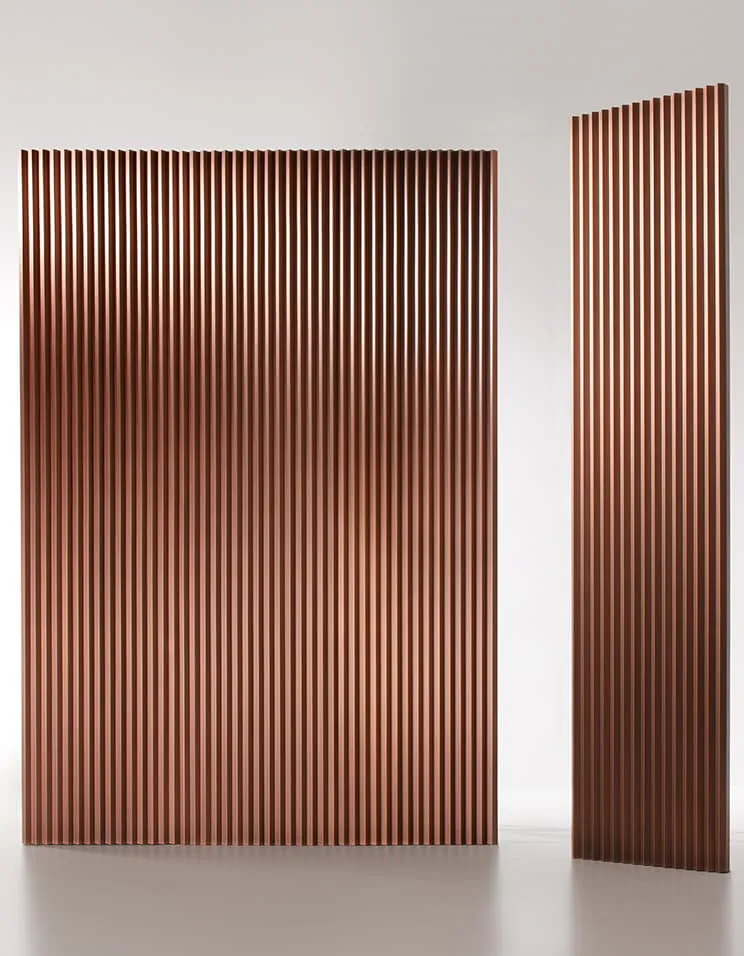Plissé wall cladding